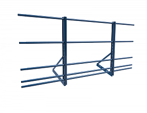 Ограждение кровли ROLLED Оптимальное Универсальное H=900мм L=2000мм со снегозадержанием с 1-ой доп. трубой