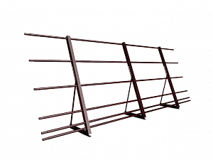 Ограждение кровли со снегозадержанием на Фальц H=1200мм L=3000мм Эконом RAL 3005 (5 Труб)