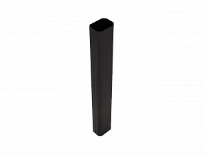 Труба водосточная прямоугольная, длина 1 м., RAL 8019 (Серо-коричневый)