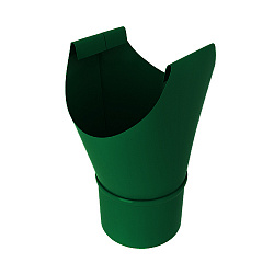 Воронка сливная, диаметр 100/90 мм, Порошковое покрытие, RAL 6005 (Зеленый мох)