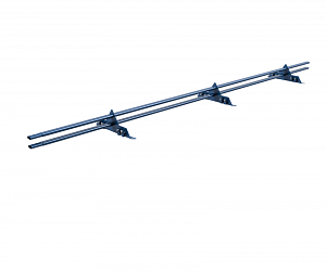 Снегозадержатель трубчатый на Фальцевую кровлю ОЦ РОЛЛЕД+ с плоскоовальной трубой d40/20мм L=3000 (3 опоры 2мм) 