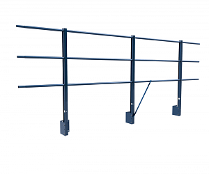 Ограждение кровли ROLLED парапетное сборное ZN H=1200мм L=3000мм с 3-я трубами