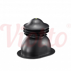 Универсальный выход вентиляции для готовой мягкой и фальцевой кровли Viotto черный (RAL 9005)