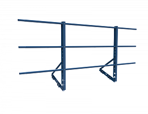 Ограждение ROLLED на Фальцевую кровлю Эконом H=900мм L=2000мм с 1-ой доп. трубой