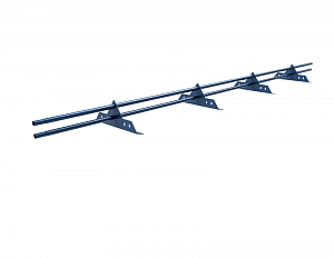 Снегозадержатель трубчатый DECO ОЦ с круглой трубой d25мм L=3000мм (4 опоры 1,5мм)