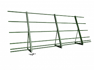 Ограждение кровли со снегозадержанием H=1200мм L=3000мм Оптимальное RAL 6002 (5 Труб)