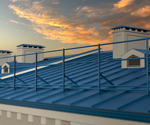 Ограждение кровли ROLLED Оптимальное на Фальцевую кровлю H=900 L=2000мм со снегозадержанием