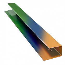 Планка завершающая, длина 1.25 м, Полимерное покрытие, все остальные цвета каталога RAL, кроме металлизированных и флуоресцентных