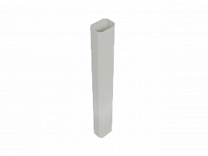 Труба водосточная прямоугольная, длина 1 м., RAL 9003 (Сигнальный белый)