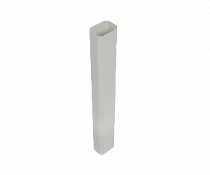 Труба водосточная прямоугольная, длина 1 м., RAL 9003 (Сигнальный белый)