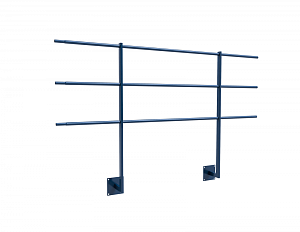 Ограждение кровли ROLLED парапетное сварное угловое H=1200мм L=2000мм с 3-я трубами