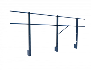 Ограждение кровли ROLLED парапетное сборное ХК H=1200мм L=3000мм с 2-я трубами