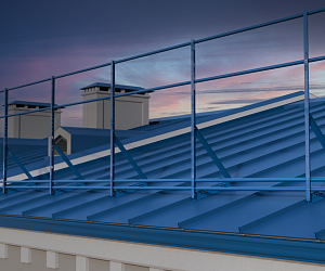 Ограждение кровли ROLLED Оптимальное на Фальцевую кровлю H=1200 L=3000мм со снегозадержанием