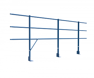 Ограждение DECO парапетное сборное ZN H=1200мм L=3000мм с 1-ой доп. трубой (ТУ)