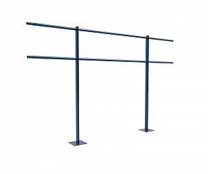 Ограждение кровли ROLLED парапетное сварное H=1200мм L=2000мм с 2-я трубами