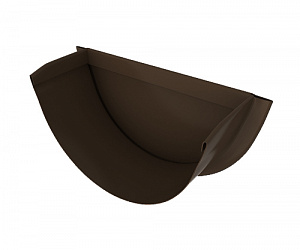 Заглушка желоба, диаметр 180 мм, Порошковое покрытие, RAL 8019 (Серо-коричневый)