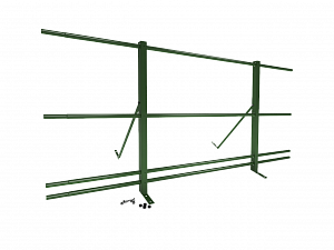 Ограждение кровли упрощенное со снегозадержанием H=900мм L=2000мм Zn RAL 6002