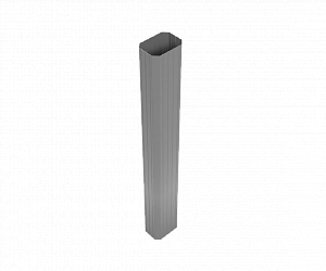 Труба водосточная прямоугольная, длина 1 м., RAL 7004 (Сигнальный серый)