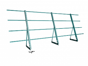 Ограждение кровли H=1200мм L=3000мм Эконом RAL 5021 (3 Трубы)