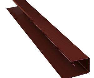 Планка завершающая, длина 1.25 м, Порошковое покрытие, RAL 8017 (Шоколадно-коричневый)