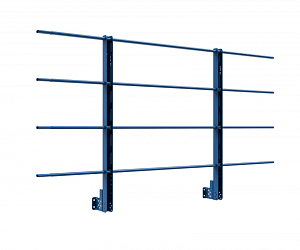 Ограждение кровли "РОЛЛЕД+" парапетное сборное ОЦ H=1200 L=2000мм с 2-я доп. трубами ГОСТ 53254-2009