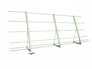 Ограждение кровли со снегозадержанием H=1200мм L=3000мм Zn RAL 6019 (5 Труб)