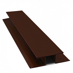Н профиль соединительный, длина 1.25 м, Полимерное покрытие, RAL 8017 (Шоколадно-коричневый)