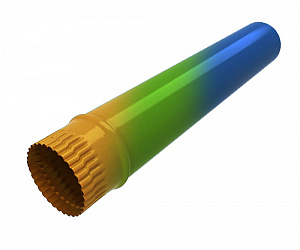 Труба водосточная 220 мм, Порошковое покрытие, длина 1.25 м., все остальные цвета каталога RAL, кроме металлизированных и флуоресцентных