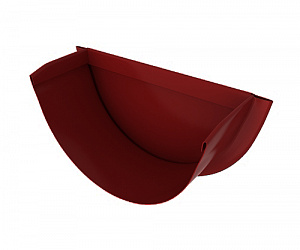 Заглушка желоба, диаметр 120 мм, Порошковое покрытие, RAL 3005 (Винно-красный)