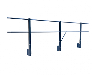 Ограждение кровли ROLLED парапетное сборное ХК H=900мм L=3000мм с 2-я трубами