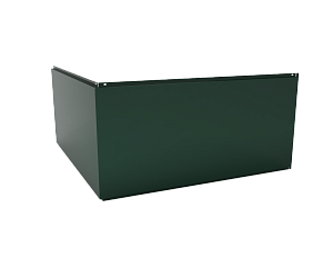 Угловая кассета 1740х530 открытого типа, толщина 0,7 мм, RAL 6005 (Зеленый мох)
