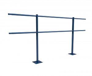 Ограждение кровли ROLLED парапетное сварное H=900мм L=2000мм с 2-я трубами