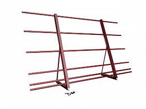 Ограждение кровли со снегозадержанием H=1200мм L=2000мм Оптимальное RAL 3003 (5 Труб)