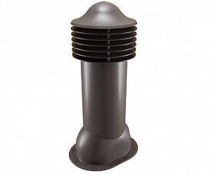 Труба вентиляционная для готовой мягкой и фальцевой кровли неутепленная d=110-550 Viotto серо-коричневый (RAL 8019)