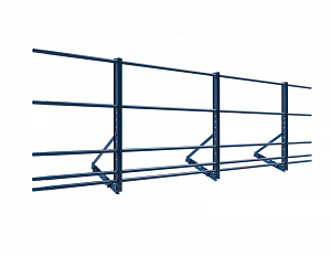 Ограждение ROLLED на Фальцевую кровлю Эконом H=900мм L=3000мм со снегозадержанием с 1-ой доп. трубой