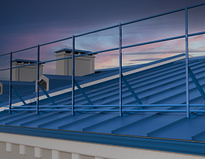 Ограждение кровли ROLLED Оптимальное на Фальцевую кровлю H=1200 L=2000мм со снегозадержанием