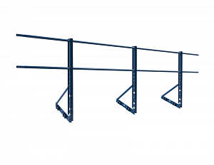 Ограждение ROLLED на Фальцевую кровлю Эконом H=900мм L=3000мм с 2-я трубами