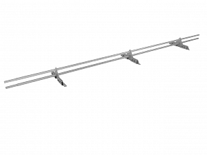 Снегозадержатель Трубчатый на Фальц 25х2.0мм L=3000мм (3 Опоры) Zn RAL 7004