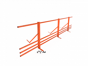 Ограждение кровли упрощенное со снегозадержанием H=600мм L=3000мм Эконом RAL 2004