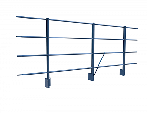 Ограждение кровли ROLLED парапетное сборное ZN H=1200мм L=3000мм с 4-я трубами