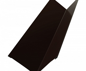 Угол внутренний металлический, длина 3 м, Порошковое покрытие, RAL 8019 (Серо-коричневый)