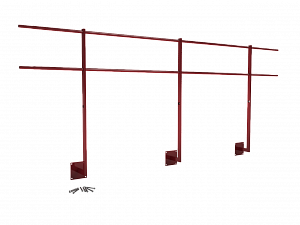 Ограждение кровли парапетное H=1200мм L=3000мм RAL 3003 (Тип 2)