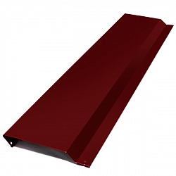 Отлив для цоколя фундамента, длина 2 м, Порошковое покрытие, RAL 3005 (Винно-красный)