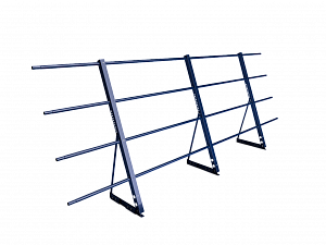 Ограждение кровли на Фальц H=1200мм L=3000мм Zn RAL 5002 (3 Трубы)