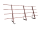 Ограждение кровли H=1200мм L=3000мм Эконом RAL 3009 (3 Трубы)