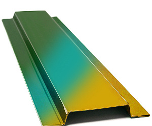 Нащельник для сэндвич-панелей, длина 2 м, Полимерное покрытие, все остальные цвета каталога RAL, кроме металлизированных и флуоресцентных