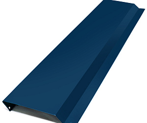 Отлив для цоколя фундамента, длина 2.5 м, Порошковое покрытие, RAL 5005 (Сигнальный синий)