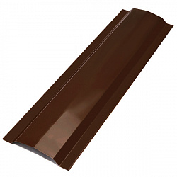Конек для сэндвич-панелей, длина 1.25 м, Порошковое покрытие, RAL 8017 (Шоколадно-коричневый)