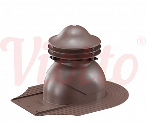 Универсальный выход вентиляции для мягкой кровли при монтаже Viotto коричневый (RAL 8017)