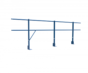 Ограждение DECO парапетное сборное ZN H=900мм L=3000мм с 2-я трубами (ТУ)